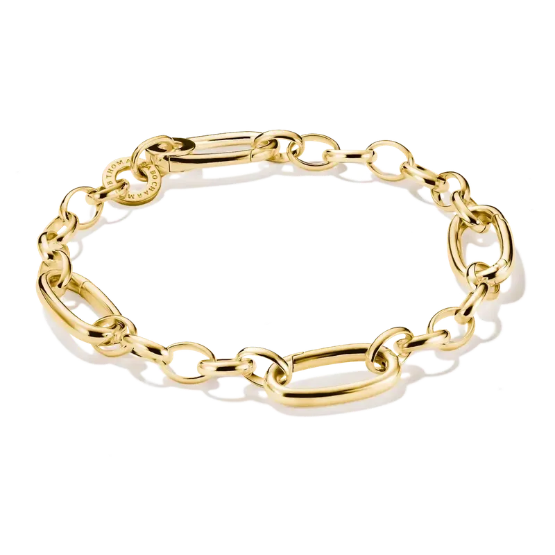 Thomas Sabo Gold-Plated Charm Bracelet with Three Connect Links