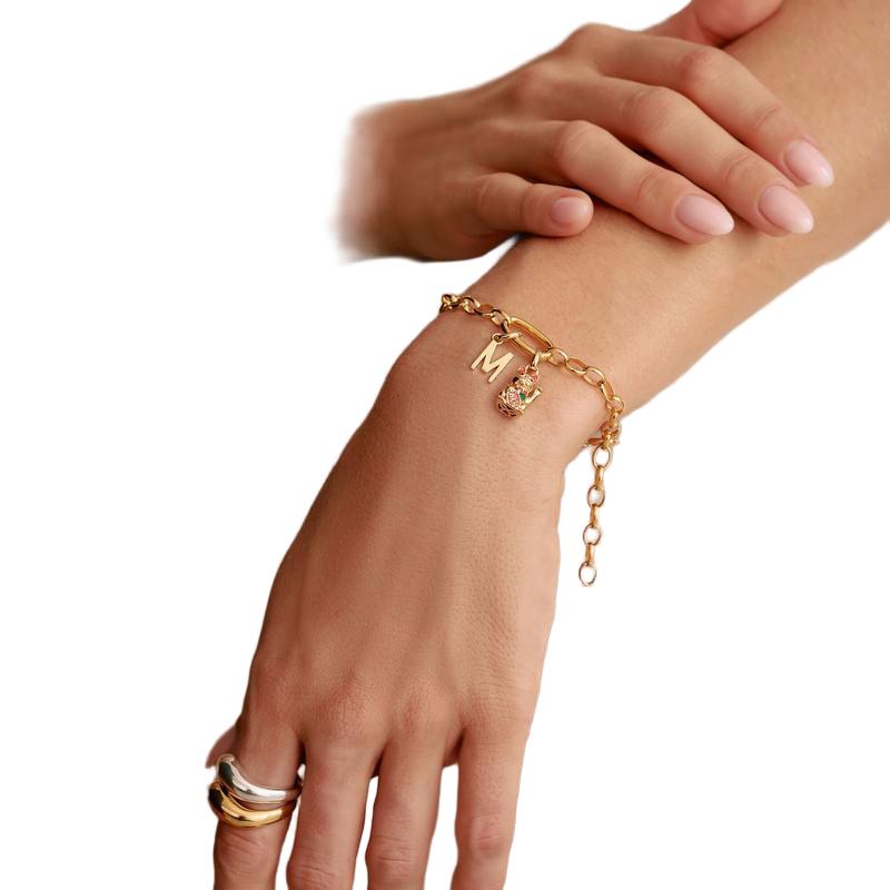 Thomas Sabo Gold-Plated Connect Link Charm Bracelet