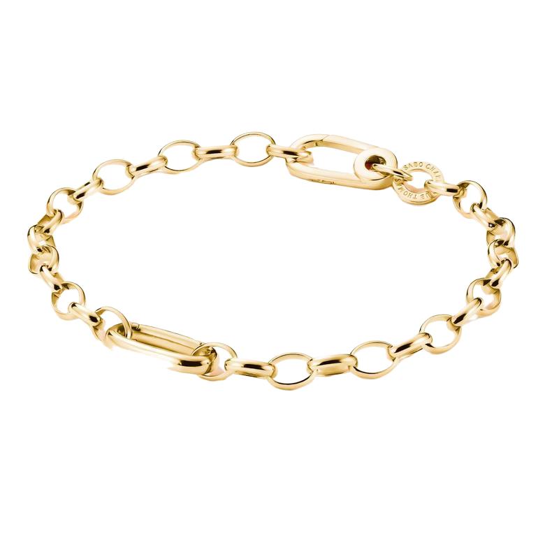 Thomas Sabo Gold-Plated Connect Link Charm Bracelet