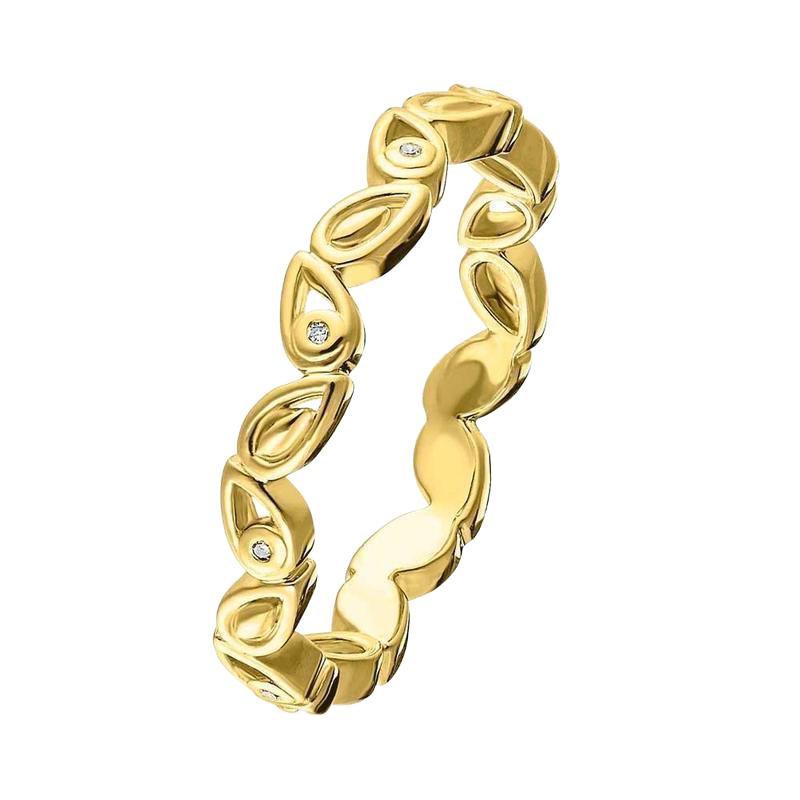 Thomas Sabo Gold Plated Diamond Leaves