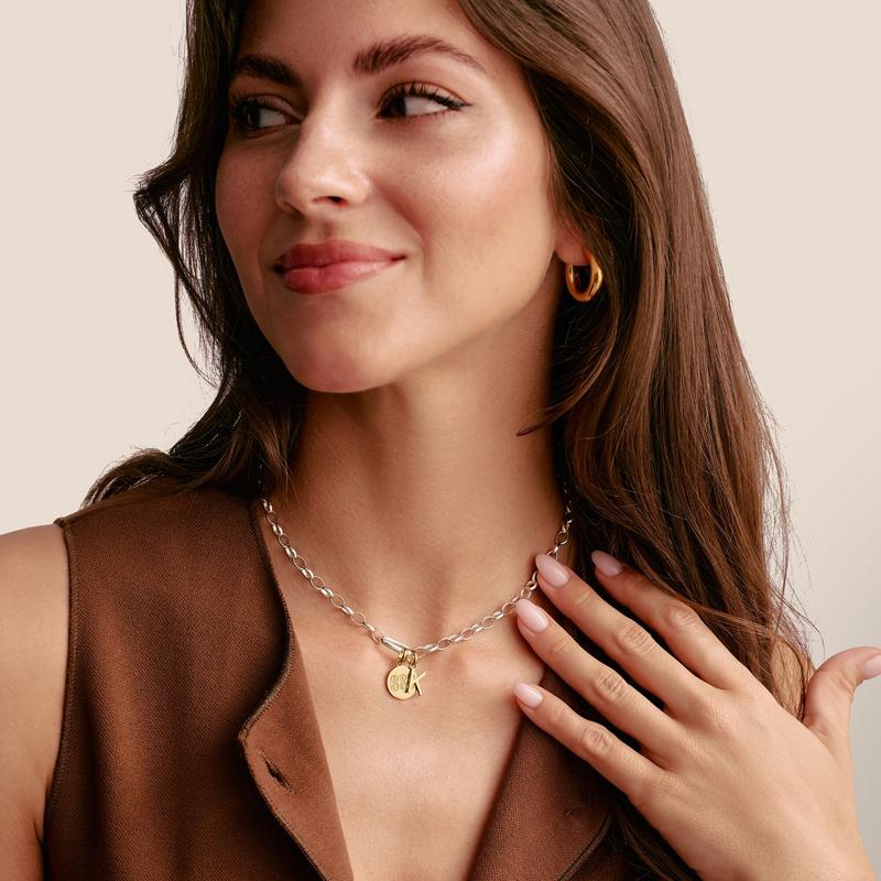 Thomas Sabo Gold‑Plated Letter K Connect Charm Pendant