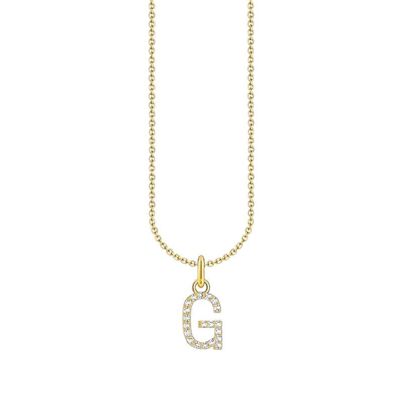 Thomas Sabo Gold-plated Necklace with Letter G & White Stones