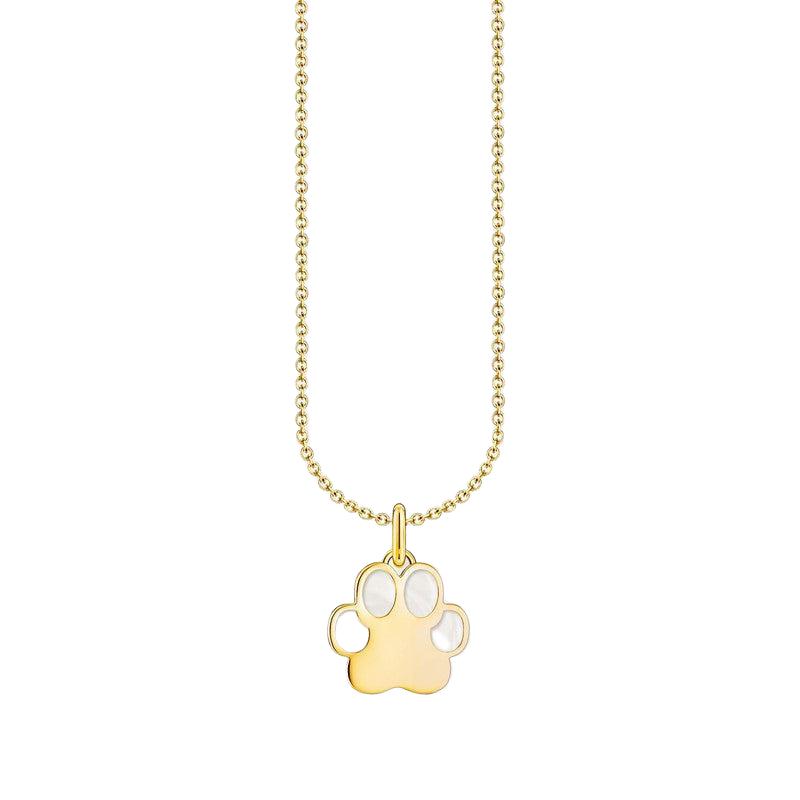 Thomas Sabo Gold-plated Necklace with Paw Pendant & Cold Enamel