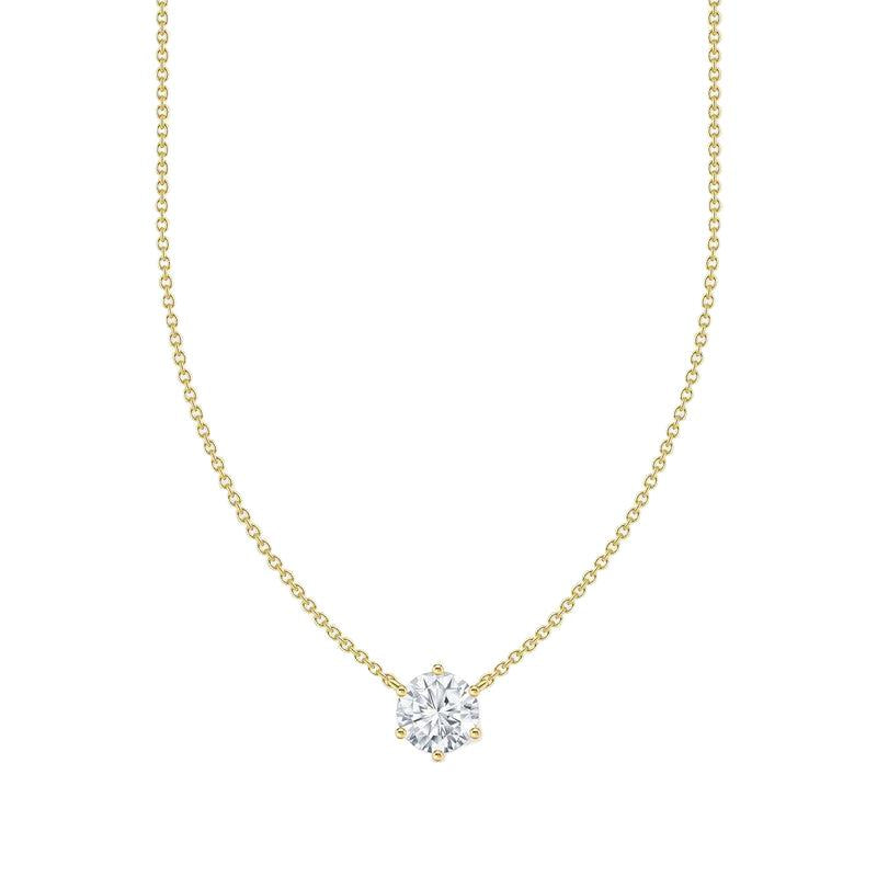Thomas Sabo Gold-plated Necklace with Round White Stone