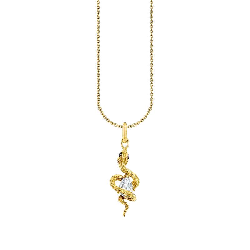 Thomas Sabo Gold-plated Necklace with Snake Pendant Tempting Romance