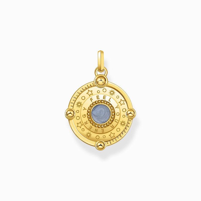 Thomas Sabo Gold-plated Pendant with Blue Cold Enamel and Colourful Stones