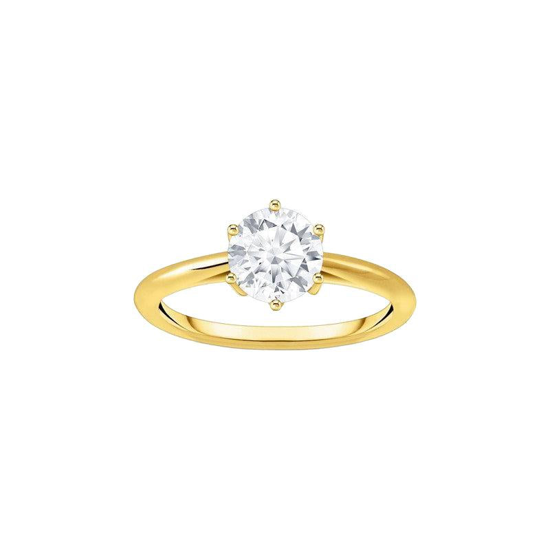 Thomas Sabo Gold-plated Ring with White Zirconia in Brilliant Cut