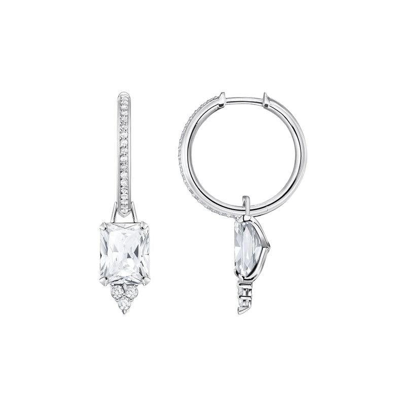 Thomas Sabo Hoop earrings white stone silver