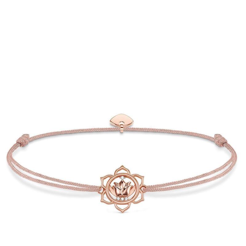 Thomas Sabo Little Secrets Rose Gold Lotus Flower CZ Bracelet