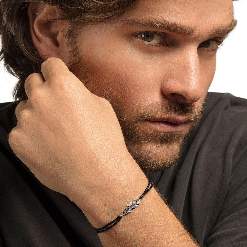Thomas Sabo Little Secrets Silver Feather CZ Black Bracelet