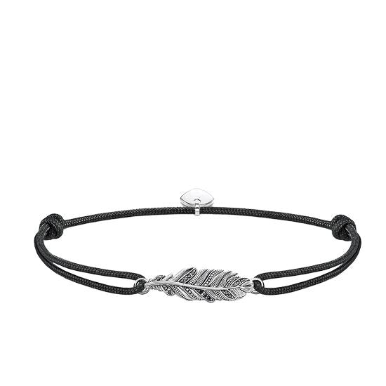 Thomas Sabo Little Secrets Silver Feather CZ Black Bracelet