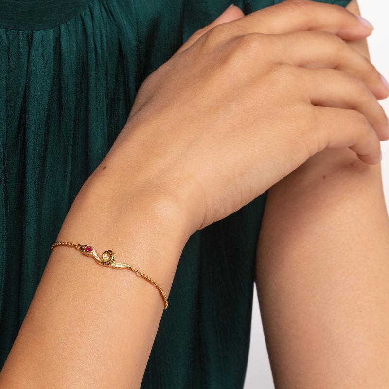 Thomas Sabo Mystic Animals Gold-Plated Snake Bracelet