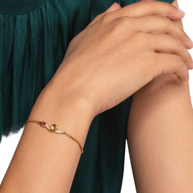 Thomas Sabo Mystic Animals Gold-Plated Snake Bracelet