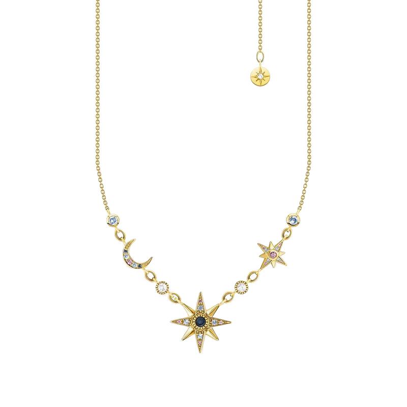 Thomas Sabo Necklace Royalty star & Moon gold