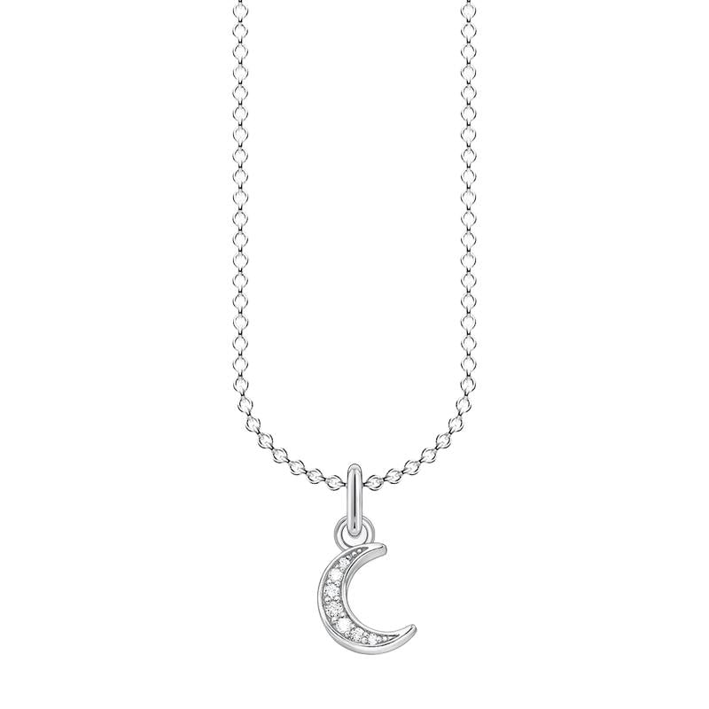 Thomas Sabo Necklace moon pavé silver