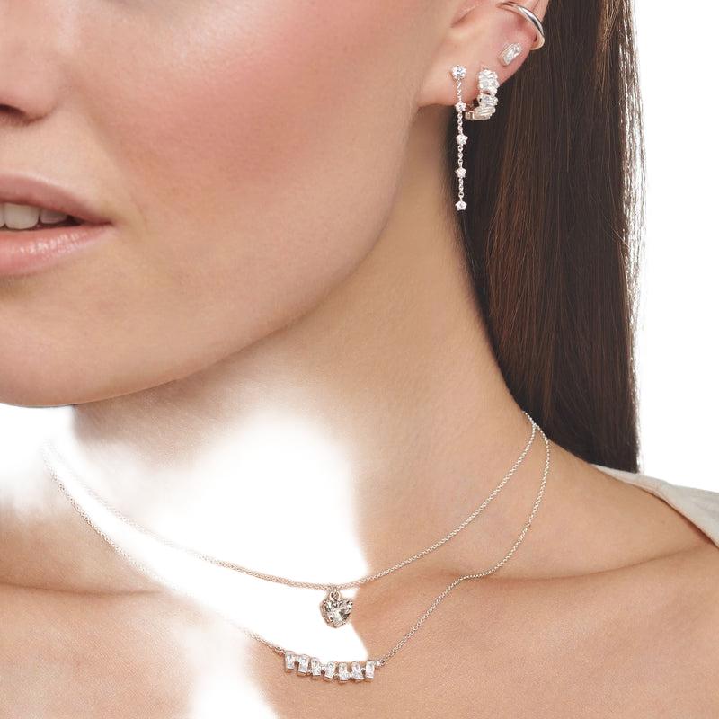 Thomas Sabo Necklace white stones, silver