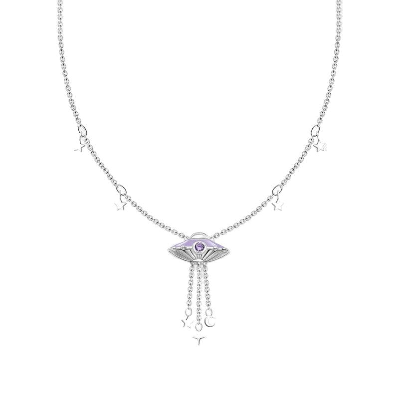 Thomas Sabo Necklace with Star Pendants and a UFO Silver