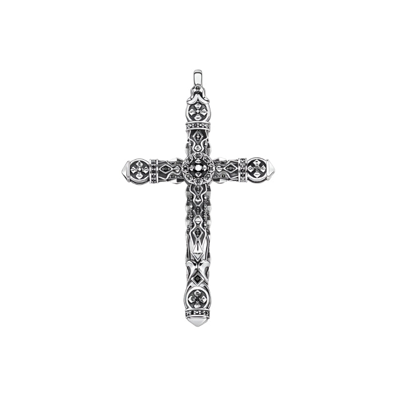 Thomas Sabo Opulent Blackened Sterling Silver Cross Pendant