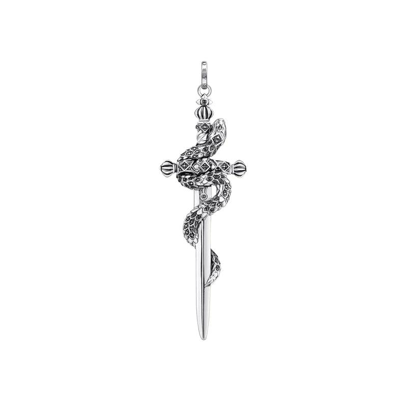 Thomas Sabo Pendant Blackened Sword With Snake