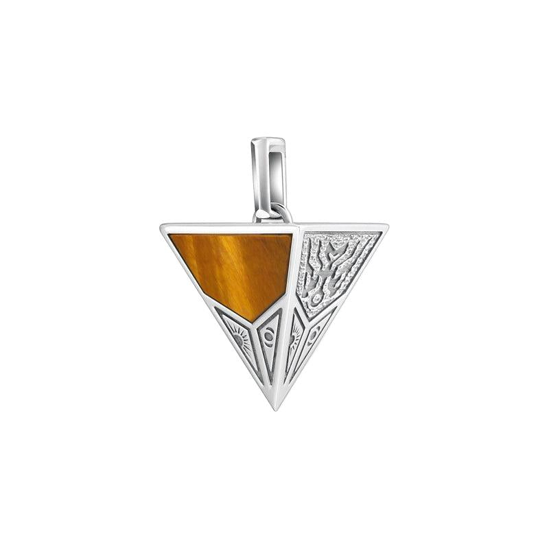 Thomas Sabo Pendant Pyramid with Black Onyx Beads and Tiger's Eye Beads - Silver