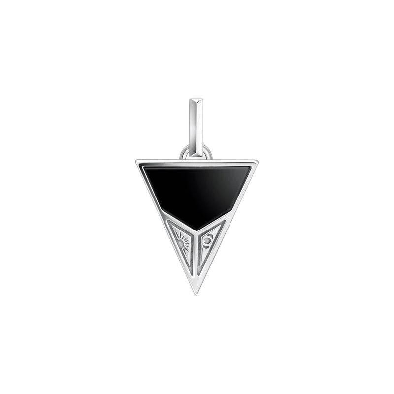 Thomas Sabo Pendant Pyramid with Black Onyx Beads and Tiger's Eye Beads - Silver