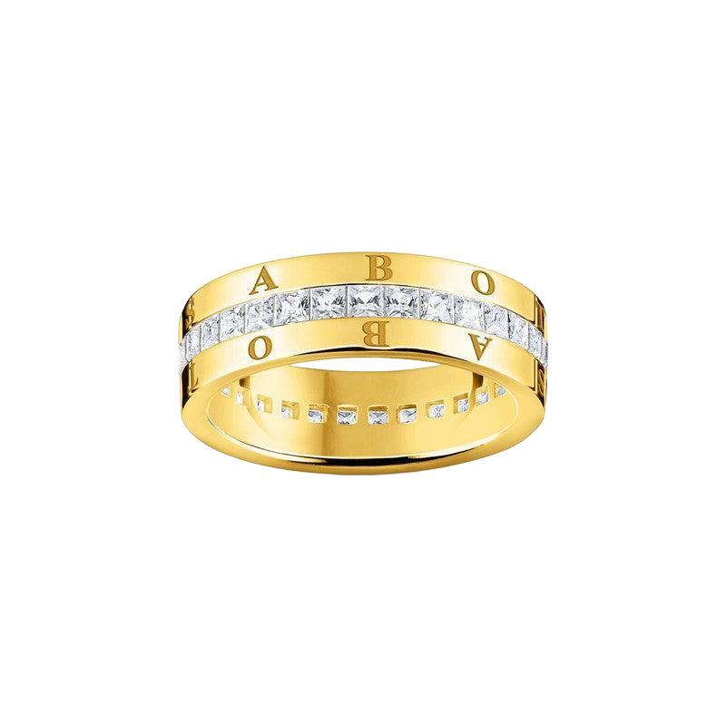 Thomas Sabo Ring - Band - White Stones - Pave Gold