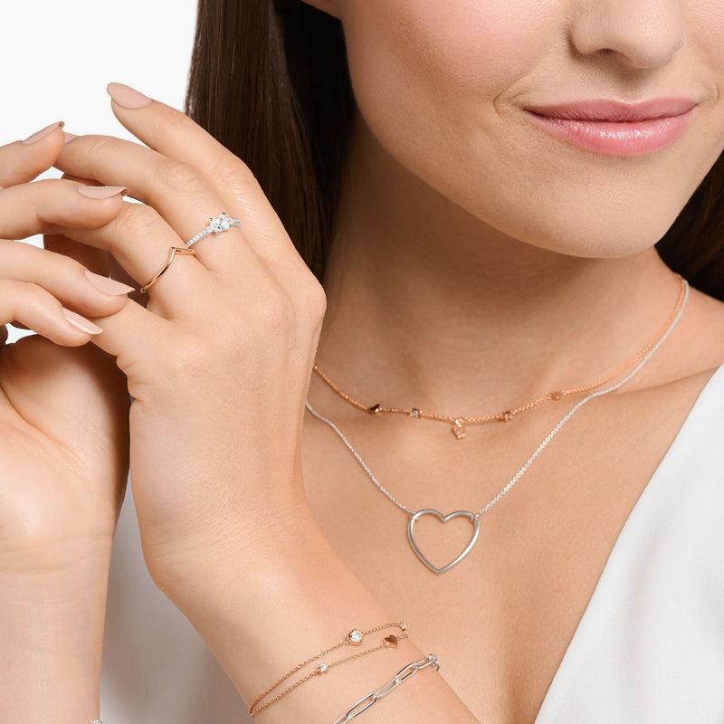 Thomas Sabo Ring Pave white stone silver