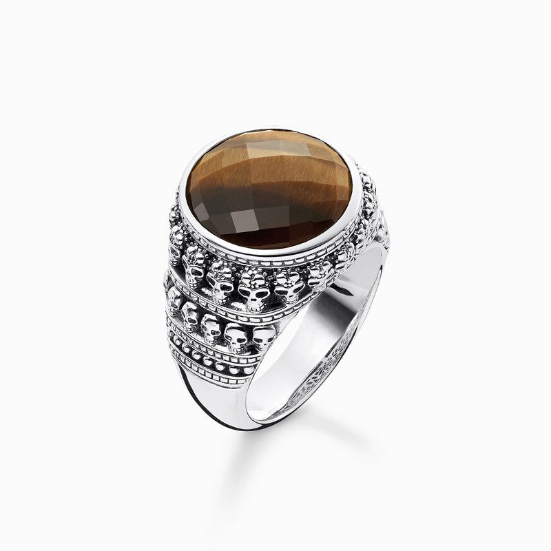 Thomas Sabo Ring - Skull - Blackened Silver