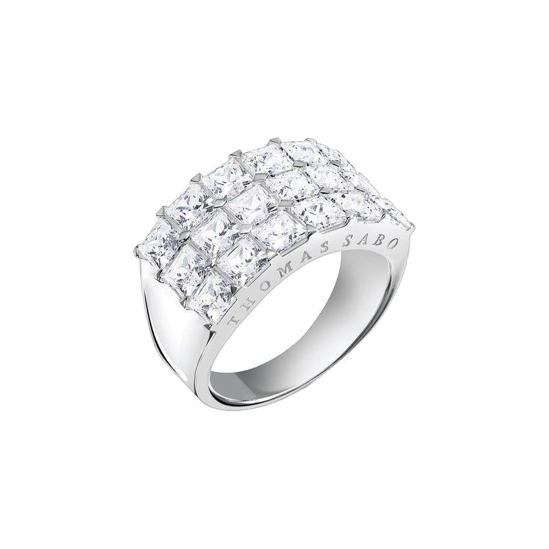 Thomas Sabo Ring - White Stones - Pave Silver
