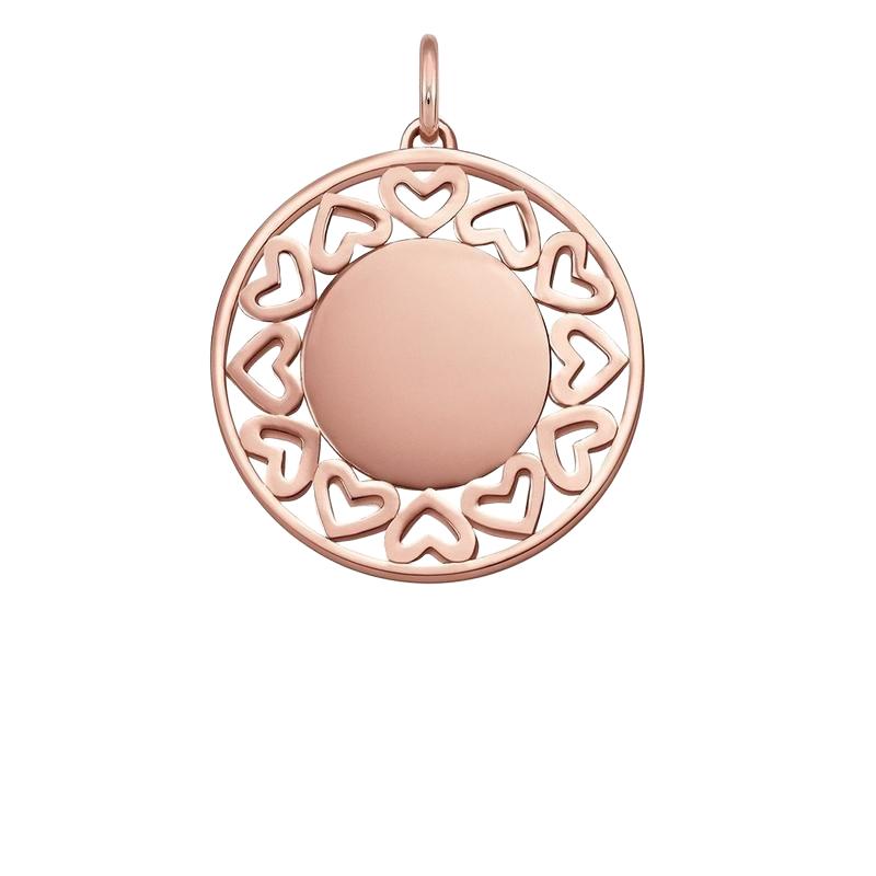 Thomas Sabo Rose Gold Heart Circle Pendant