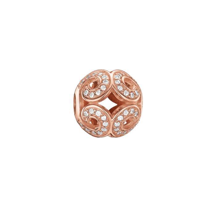 Thomas Sabo Rose Gold Plated Cubic Zirconia Glittering Wave