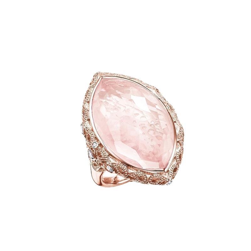 Thomas Sabo Rose Quartz Rose Gold ring