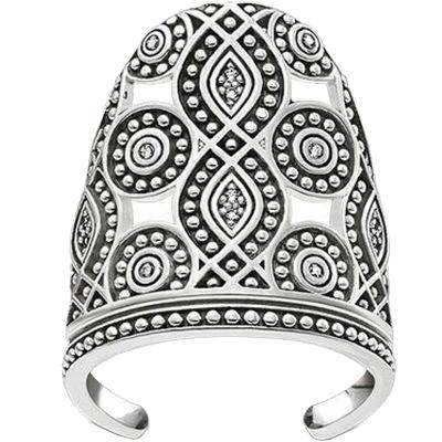 Thomas Sabo STERLING SILVER OXIDISED NAIL RING