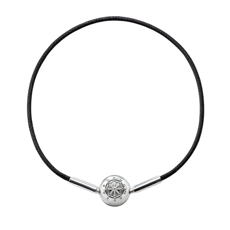 Thomas Sabo Silver Black String Bracelet