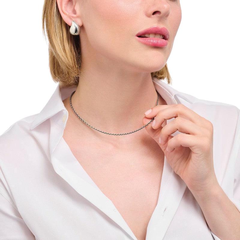 Thomas Sabo Silver, Blackened Anchor Necklace