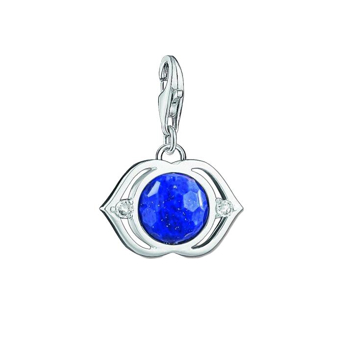 Thomas Sabo Silver Blue Lotus Charm