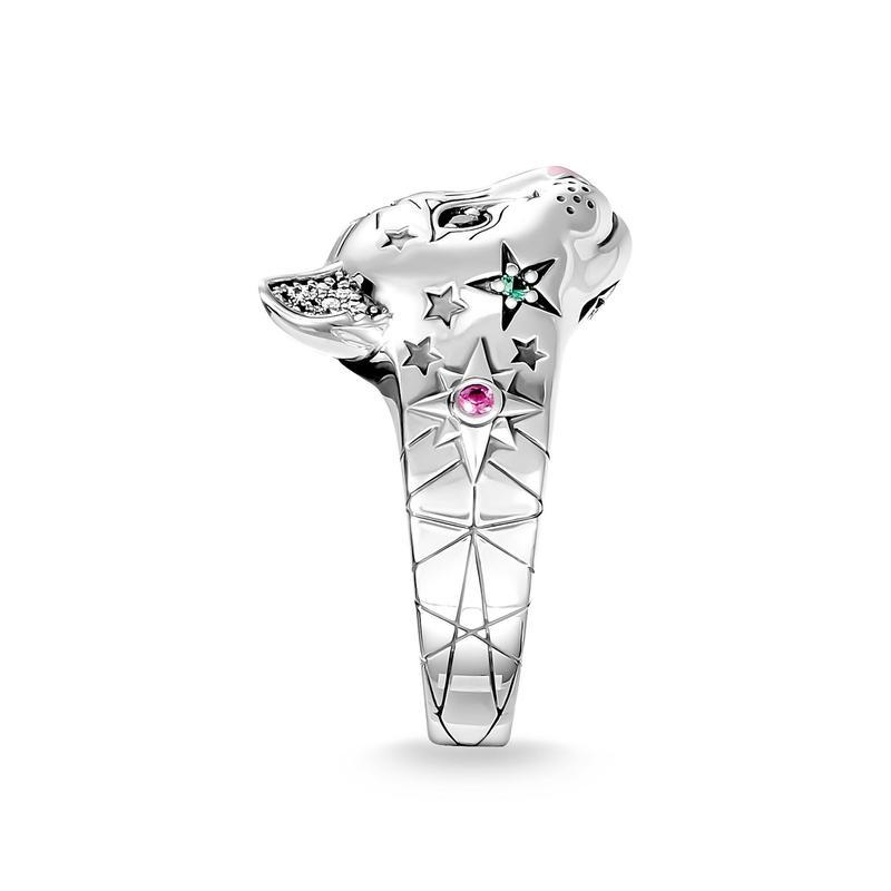 Thomas Sabo Silver Cats Head Ring