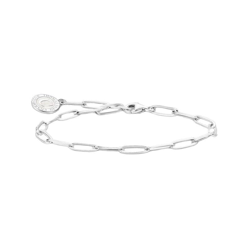 Thomas Sabo Silver Charm Bracelet with White Charmista Coin