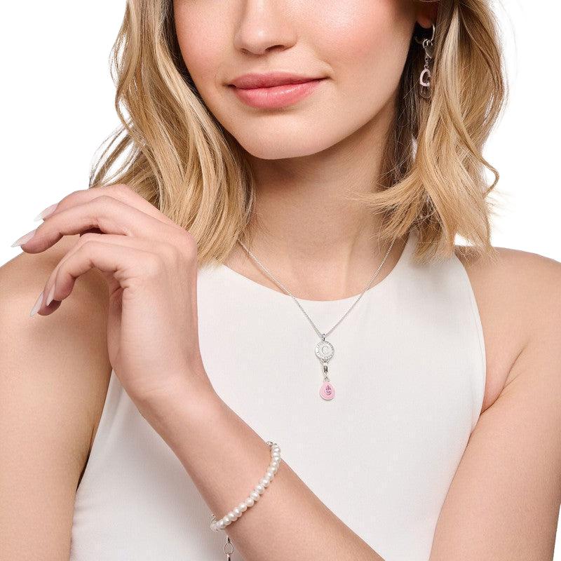 Thomas Sabo Silver Charm Necklace with White Charmista Coin