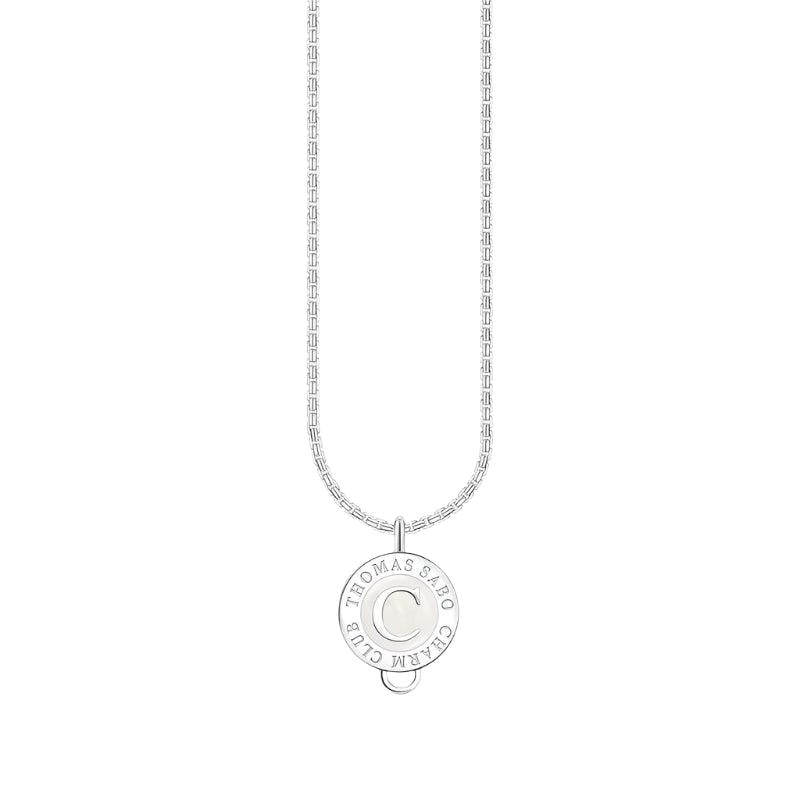 Thomas Sabo Silver Charm Necklace with White Charmista Coin