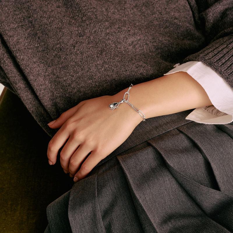 Thomas Sabo Silver Charm Pendant Spider Pearl