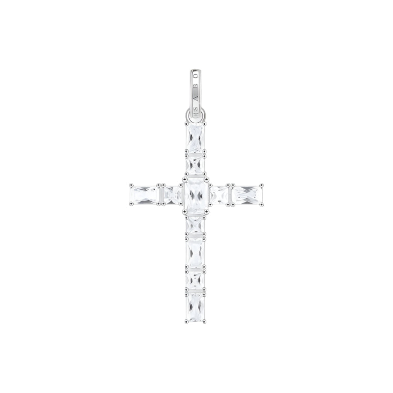 Thomas Sabo Silver Cross Pendant with White Zirconia