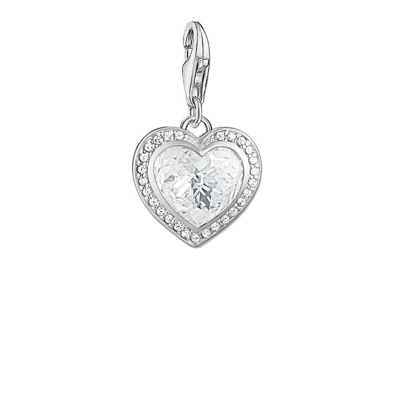 Thomas Sabo Silver Cubic Zirconia Heart Charm