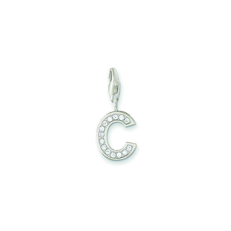 Thomas Sabo Silver Cubic Zirconia Letter C Charm