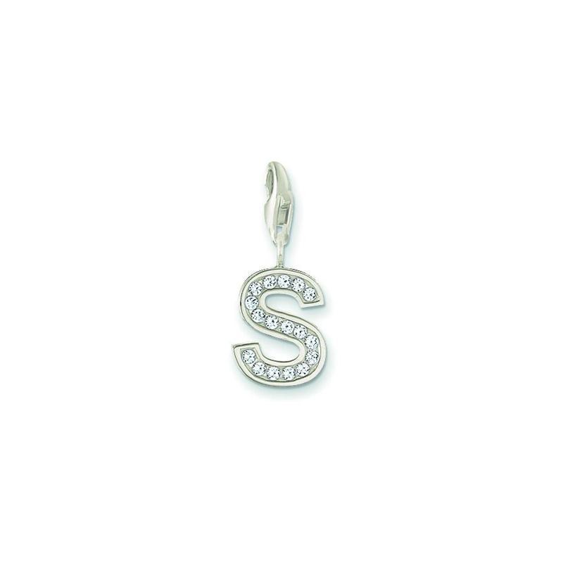 Thomas Sabo Silver Cubic Zirconia Letter S Charm