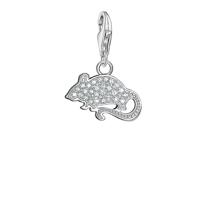 Thomas Sabo Silver Cubic Zirconia Mouse Charm