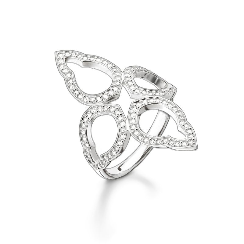 Thomas Sabo Silver Cubic Zirconia Teardrop Ring