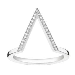 Thomas Sabo Silver Diamond Open Triangle Ring