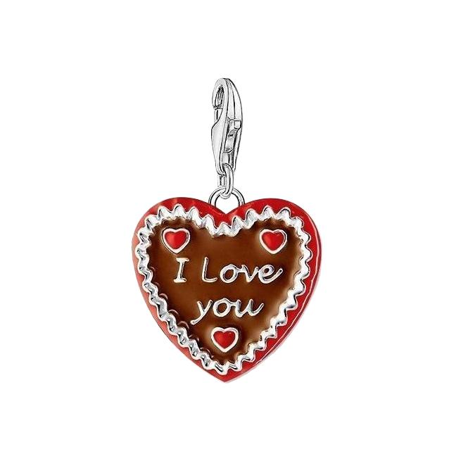 Thomas Sabo Silver Gingerbread Heart Love Charm