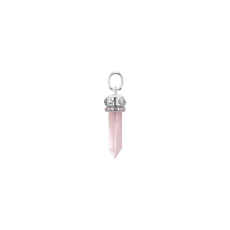 Thomas Sabo Silver Hexagonal Pendant with Rose Quartz